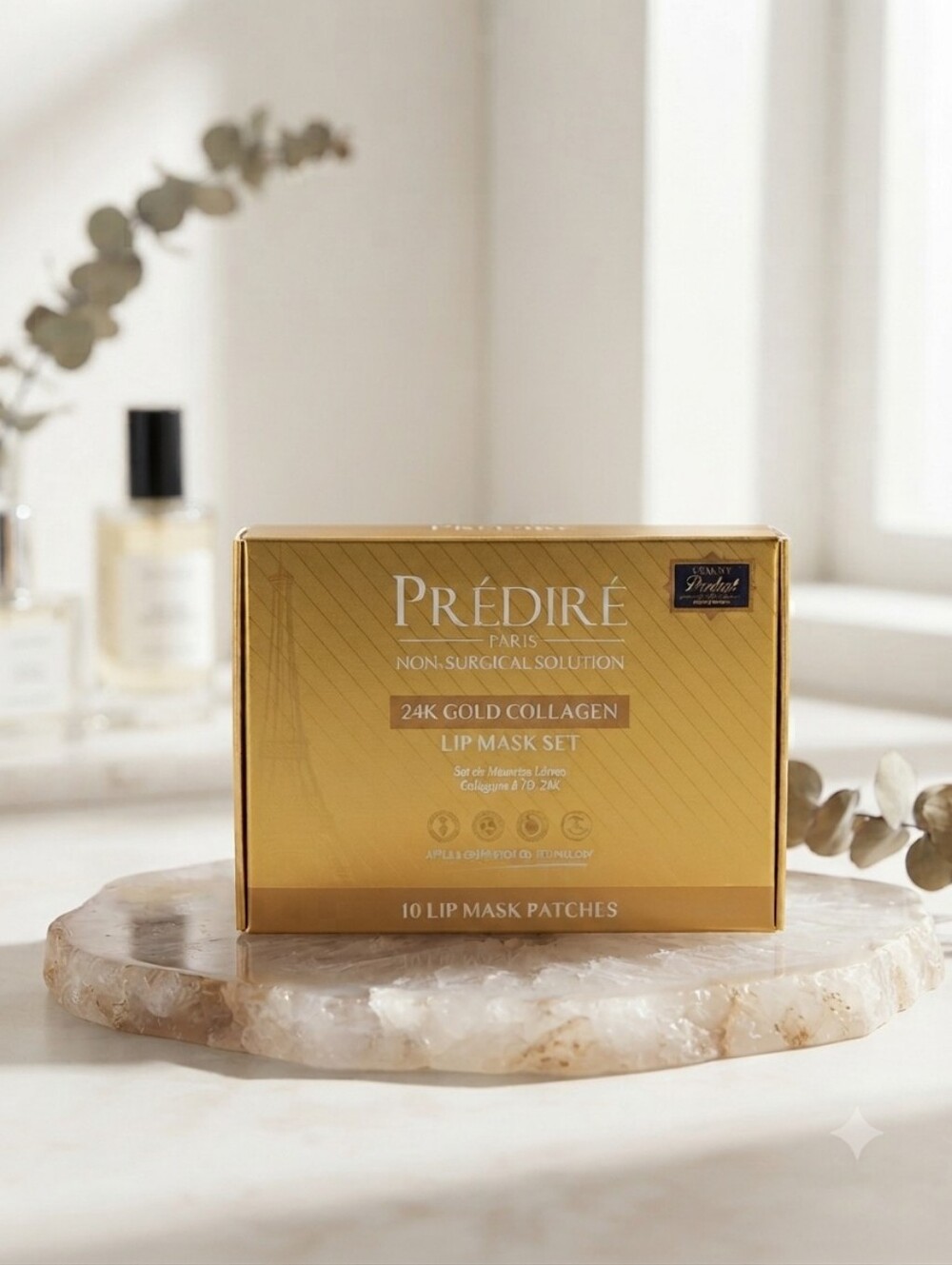 24K Gold Collagen Lip Mask Set - Gold